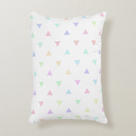 Pastel Driehoeken Patroon Multicolor Accent Kussen (Voorkant(Verticaal))