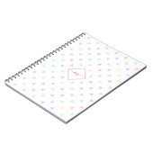 Pastel Driehoekjes Patroon Kleurrijke Foto Notitie Notitieboek (Linkerzijde)