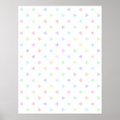 Pastel Driehoekjes Patroon Poster (Voorkant)