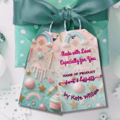 Pastel Drip Cookie en Dessert Verpakking Cadeaulabel