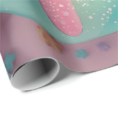 Pastel Drip Kawaii Snoep Karakter Kunst Cadeaupapier (Rol Hoek)
