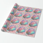 Pastel Drip Kawaii Snoep Karakter Kunst Cadeaupapier (Uitgerold)