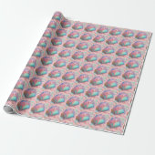 Pastel Drip Kawaii Snoep Karakter Kunst Cadeaupapier (Uitgerold)