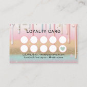 Pastel Drip nagelsalon Manicurist Klantenkaartje (Achterkant)