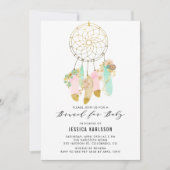 Pastel drocatcher Gold Foil Baby shower Brunch Kaart (Voorkant)