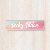 Pastel dromen: artistiek deurbordje (Voorkant)