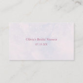 Pastel dromerig raden hoeveel kisses bruids spel informatiekaartje (Achterkant)