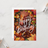 Pastel Dromerige Pompoen Herfst Herfst Gelukkige V Kaart (Voorkant / Achterkant in situ)