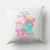 pastel droom blauw, roze en geel cadeau kussen (Achterkant)