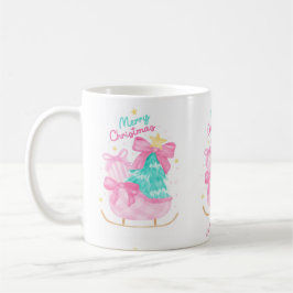 pastel droom blauw,roze en gele slee cadeau koffiemok