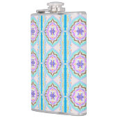 Pastel Droom Boho Geometrische Kaleidoscoop Heupfles (Links)
