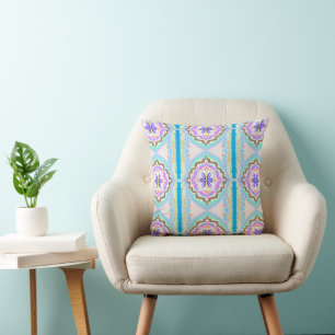 Pastel Droom Boho Geometrische Kaleidoscoop Kussen