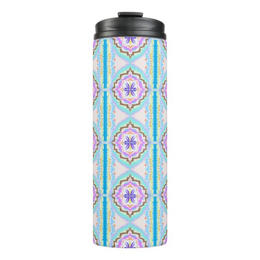 Pastel Droom Boho Geometrische Kaleidoscoop Thermosbeker (Voorkant)