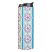 Pastel Droom Boho Geometrische Kaleidoscoop Thermosbeker (Gedraaid links)
