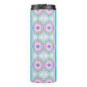 Pastel Droom Boho Geometrische Kaleidoscoop Thermosbeker (Achterkant)