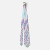 Pastel Droom Marmeren Golven Stropdas (Achterkant)