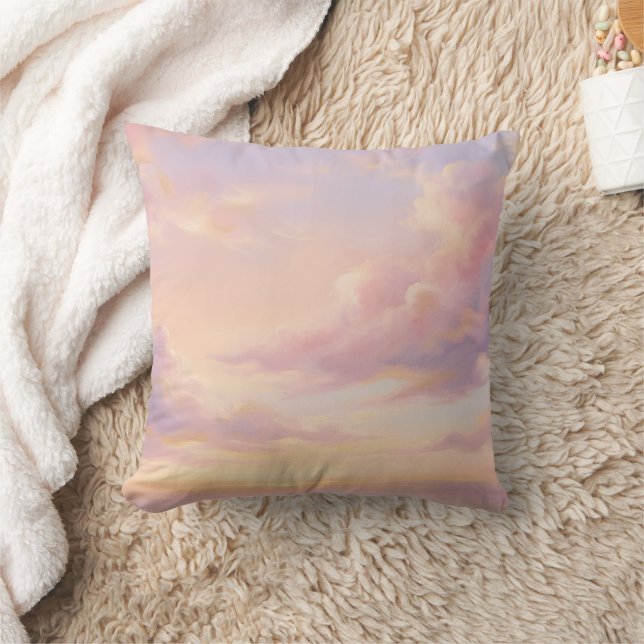 Pastel Droom: moderne luchtstudie in renaissancest Kussen (Deken)