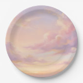 Pastel Droom: moderne luchtstudie in renaissancest Papieren Bordje (Voorkant)