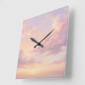 Pastel Droom: moderne luchtstudie in renaissancest Vierkante Klok (Hoek)