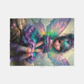 Pastel Droomfee Fleece Deken (Voorkant (Horizontaal))