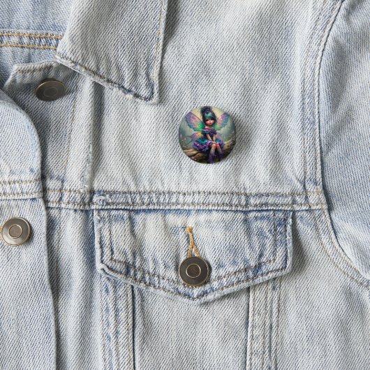 Pastel Droomfee Ronde Button 3,2 Cm (In situ)