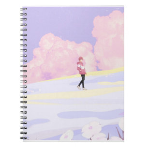 Pastel Droomlandschap Wandelaar Notitieboek