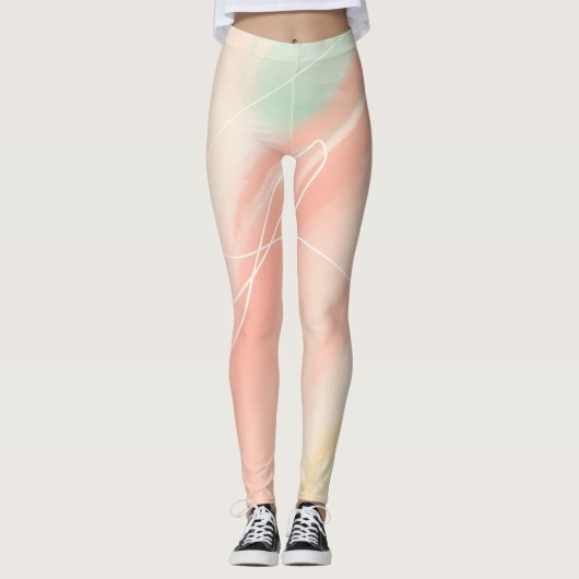 Pastel droomt van Abstracte kunst Leggings (Voorkant)