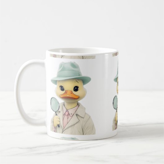 Pastel Duck Detective Koffiemok (Links)