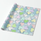 Pastel Ducks- Milky Bath Cadeaupapier (Uitgerold)