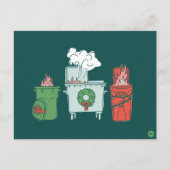 Pastel Dumpster Fire Holiday Briefkaart (Voorkant)