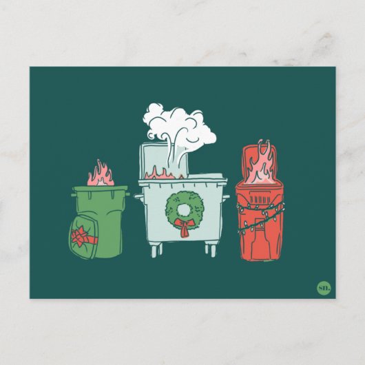 Pastel Dumpster Fire Holiday Briefkaart (Voorkant)