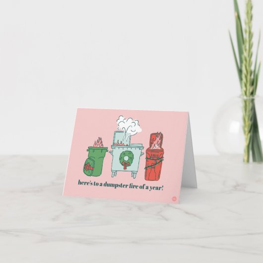 Pastel Dumpster Fire Holiday Card Feestdagen Kaart (Voorkant)