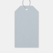 Pastel Dusty Blue Floral Dank u Cadeaulabel (Achterkant)