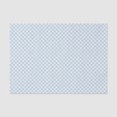 Pastel Dusty Blue Small Gingham Tissuepapier (Voorkant)