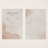 Pastel Dusty Pink & Gold Earring Display Kaart (Voorkant /achterkant)