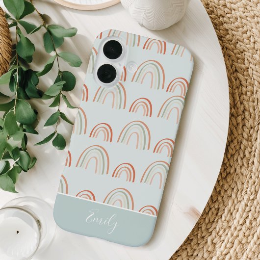 Pastel Earth Tone Boho Rainbow Patroon Case-Mate iPhone Case