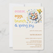 Pastel Easter Brunch Invitation | Spring Party Kaart (Voorkant)