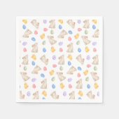 Pastel Easter Bunnies, Egg, and Chiks Servet (Voorkant)
