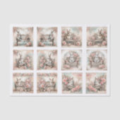 Pastel Easter Bunnies for Shells  Decoupage Tissuepapier (Voorkant)