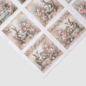 Pastel Easter Bunnies for Shells  Decoupage Tissuepapier (Detail)