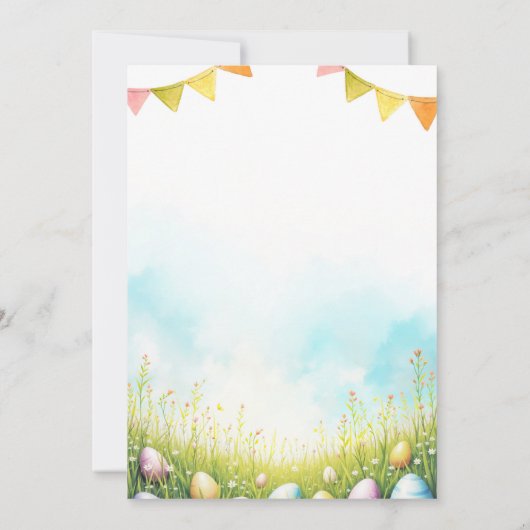 Pastel Easter Bunny Baby shower Kaart (Achterkant)