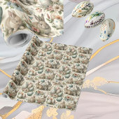 Pastel Easter Bunny Decorative Eggs Spring Floral  Cadeaupapier