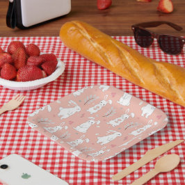 Pastel Easter Bunny Party Bord