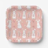 Pastel Easter Bunny Party Bord (Voorkant)
