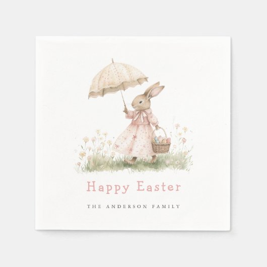 Pastel Easter Bunny Servet (Voorkant)