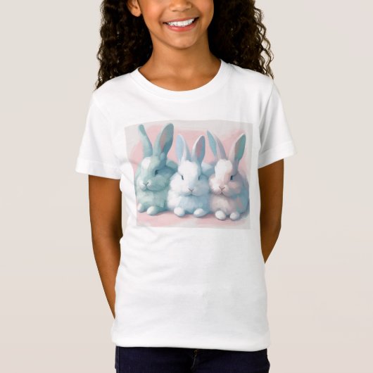 Pastel Easter Bunny Shirt (Voorkant)