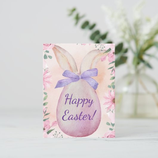 Pastel Easter card Briefkaart (Staand voorkant)