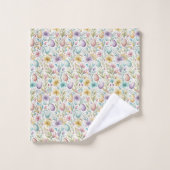 Pastel Easter Egg and Spring Floral Pattern Bad Handdoek (Wasdoekje)