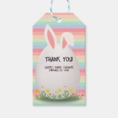 Pastel Easter Egg Bunny Baby shower Cadeaulabel (Voorkant)