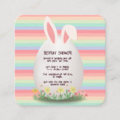 Pastel Easter Egg Bunny Baby shower Informatiekaartje (Voorkant)